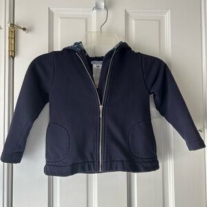 Jacadi navy zip-up sweatshirt
Size 4